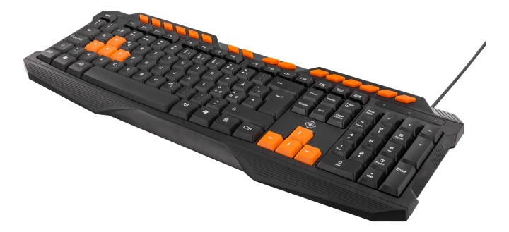 DELTACO GAMING keyboard, anti-ghosting, USB, nordic, black/orange i gruppen COMPUTERTILBEHØR / GAMING / Tastatur hos TP E-commerce Nordic AB (38-61847)