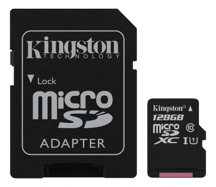 Kingston 128GB microSDXC Canvas Select 80R CL10 UHS-I Card+SD Adapter i gruppen HJEMMEELEKTRONIK / Lagringsmedier / Hukommelseskort / MicroSD/HC/XC hos TP E-commerce Nordic AB (38-62197)