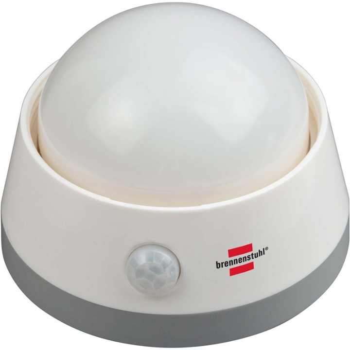 brennenstuhl LED natlys / orienteringslys med infrarød bevægelsesdetektor (blødt lys inkl. trykknap og batterier) hvid i gruppen HJEMMEELEKTRONIK / Lys / Natlamper hos TP E-commerce Nordic AB (38-62766)