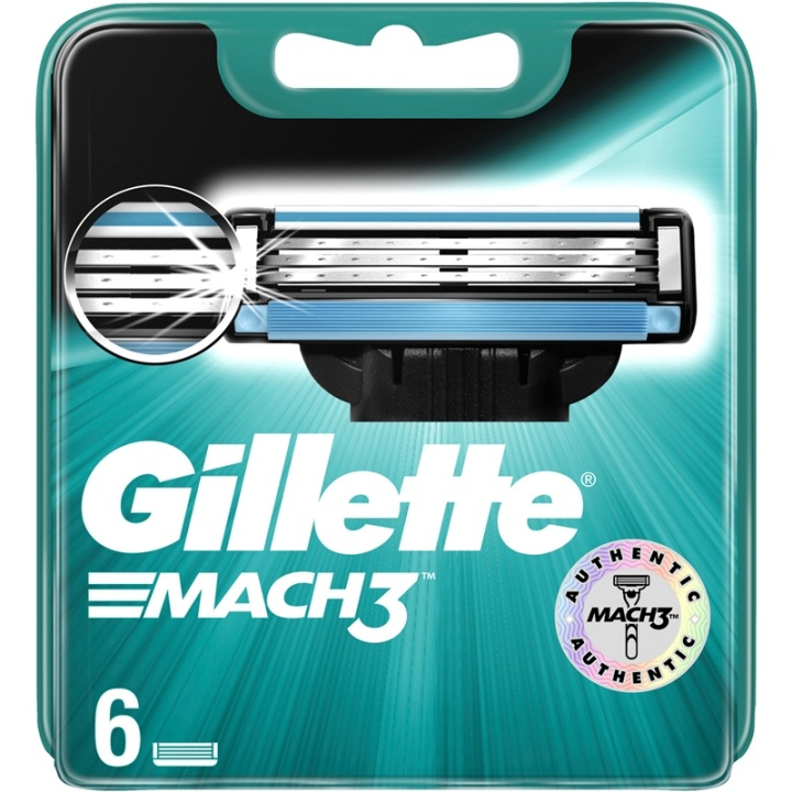 Gillette Mach3 Base 6p i gruppen SKØNHED & HELSE / Hår og styling / Barbering og trimning / Barberskraber og tilbehør hos TP E-commerce Nordic AB (38-76998)