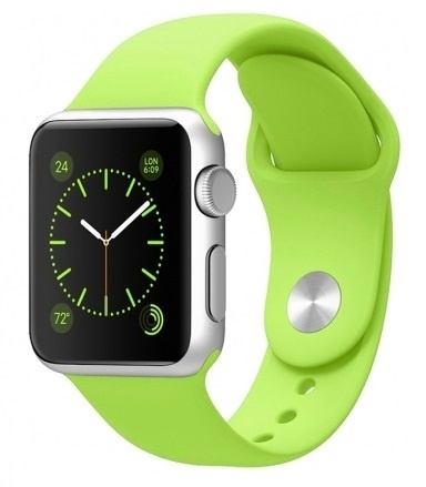 Silikoneurrem kompatibel med Apple Watch, 38/40 mm, Lime Green i gruppen SMARTPHONES & TABLETS / Træning, hjem og fritid / Apple Watch & Tilbehør / Tilbehør hos TP E-commerce Nordic AB (38-80847)