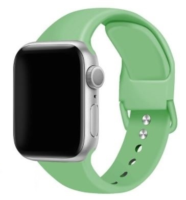 Silikoneurrem kompatibel med Apple Watch, 42/44 mm, lysegrøn i gruppen SMARTPHONES & TABLETS / Træning, hjem og fritid / Apple Watch & Tilbehør / Tilbehør hos TP E-commerce Nordic AB (38-80855)