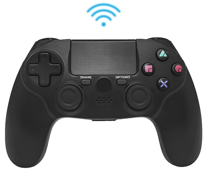 Trådløs Bluetooth-håndkontrol kompatibel med PS4, Sort i gruppen HJEMMEELEKTRONIK / Spilkonsoller og tilbehør / Sony PlayStation 4 hos TP E-commerce Nordic AB (38-81764)