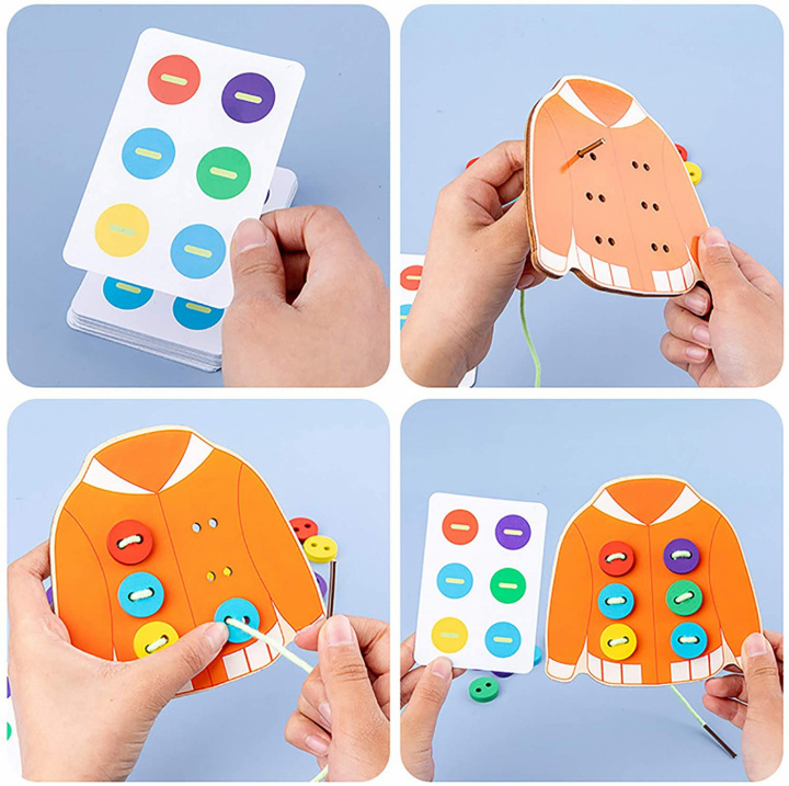 Træ knapper på trøje - udviklende spil for småbørn i gruppen LEGETØJ, BØRN & BABY / Legetøj / Hobbyartikler hos TP E-commerce Nordic AB (38-83069)