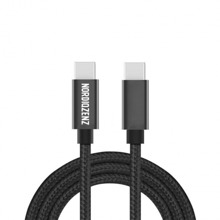 NORDIQZENZ 60W Braided USB cable type C to type C, 25 cm i gruppen COMPUTERTILBEHØR / Kabler og adaptere / USB / USB-C hos TP E-commerce Nordic AB (38-84466)