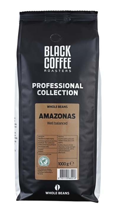 Black Coffee Roasters Hela bönor - Amazonas 1KG i gruppen HJEM, HUS & HAVE / Husholdningsapparater / Kaffe og espresso / Kaffebønner hos TP E-commerce Nordic AB (38-84592)