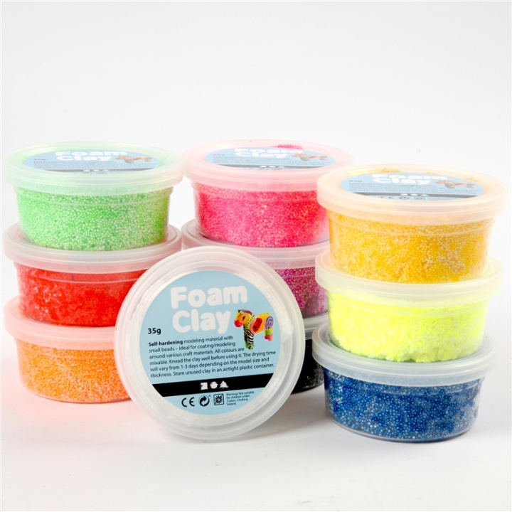 Foam Clay Mixade Färger Basfärger 10x35g i gruppen LEGETØJ, BØRN & BABY / Legetøj / Hobbyartikler hos TP E-commerce Nordic AB (38-87388)