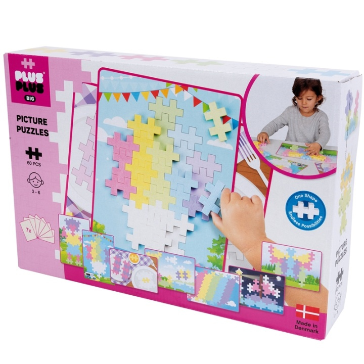 Plus-Plus Big Picture Puzzel Pastel/60 p i gruppen LEGETØJ, BØRN & BABY / Legetøj / Bygge legesager / Klodser hos TP E-commerce Nordic AB (38-87972)