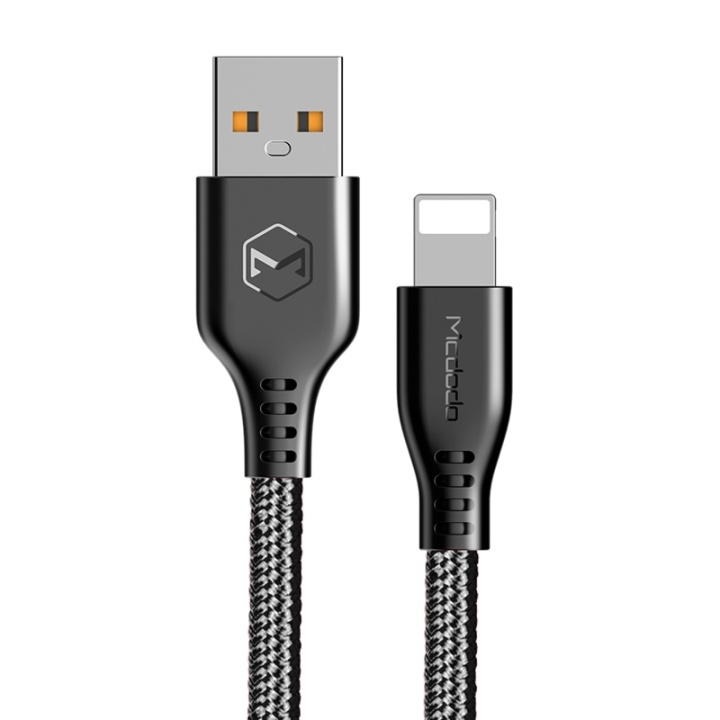 Mcdodo Flätad laddkabel Lightning 2.4A 1,2m, Svart i gruppen SMARTPHONES & TABLETS / Opladere og kabler / Kabler / Kabler Lightning hos TP E-commerce Nordic AB (38-89862)