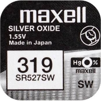 Maxell Silver-oxid, SR527SW (319), 1.55V, 1 pcs i gruppen HJEMMEELEKTRONIK / Batterier og opladere / Batterier / Knapcelle hos TP E-commerce Nordic AB (38-93580)