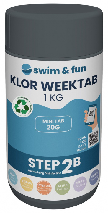 Klor Week Tab 20 gr 1 kg i gruppen HJEM, HUS & HAVE / Have og gårdhave / Pool & Tilbehør / Kemi til pools hos TP E-commerce Nordic AB (38-95649)