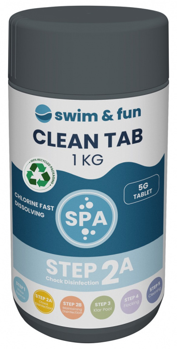 Spa CleanTab 5 gr, 1 kg i gruppen HJEM, HUS & HAVE / Have og gårdhave / Pool & Tilbehør / Kemi til pools hos TP E-commerce Nordic AB (38-95745)