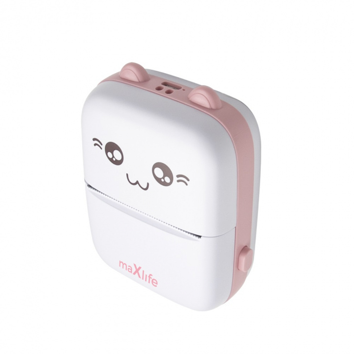 Maxlife MXTP-100 Thermal Printer - Portabel Miniskrivare med Bluetooth, Rosa i gruppen SPORT, FRITID & HOBBY / Sjove gadgets / Smarte løsninger hos TP E-commerce Nordic AB (38-95935)