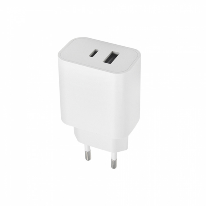 Maxlife MXTC-06 PD QC charger 1x USB-C 1x USB 20W i gruppen SMARTPHONES & TABLETS / Opladere og kabler / Vægoplader / Vægoplader USB hos TP E-commerce Nordic AB (38-96944)