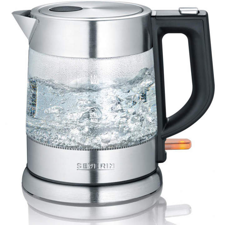 Severin WK 3468 Vattenkokare i glas 1,0L, 2200W i gruppen HJEM, HUS & HAVE / Husholdningsapparater / Vand & Juice / Elkedel hos TP E-commerce Nordic AB (38-96989)