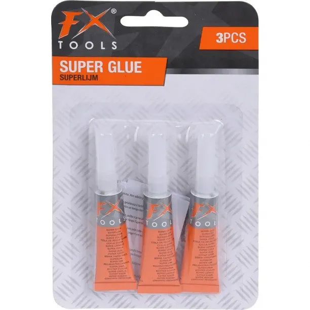 FX Tools Super glue, 3-pack i gruppen HJEM, HUS & HAVE / Kontorartikler / Tape/Lim hos TP E-commerce Nordic AB (38-99352)