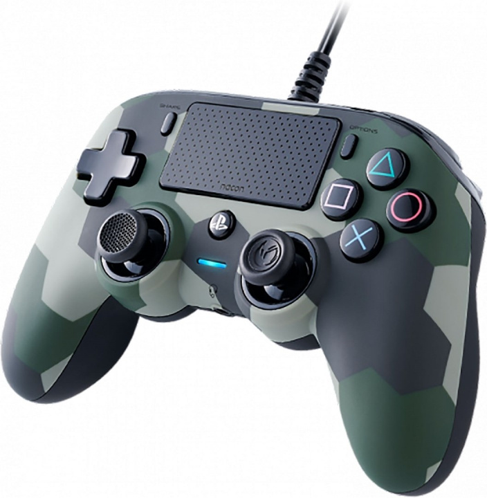 Nacon Wired Compact kontroll, Camo i gruppen HJEMMEELEKTRONIK / Spilkonsoller og tilbehør / Sony PlayStation 4 hos TP E-commerce Nordic AB (38-99703)