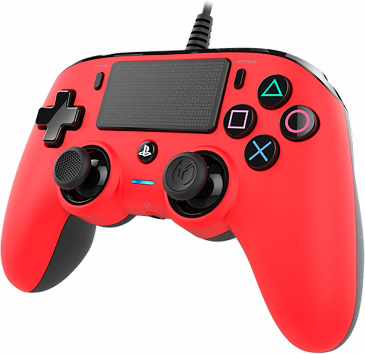 Nacon Wired Compact Controller, Röd (PC/PS4) i gruppen HJEMMEELEKTRONIK / Spilkonsoller og tilbehør / Sony PlayStation 4 hos TP E-commerce Nordic AB (38-99704)