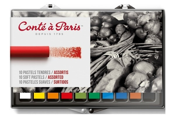 Conte Soft Pastel Set 10 Assorted i gruppen SPORT, FRITID & HOBBY / Hobby / Mal & Tegn / Kuglepenne, Farveblyanter & Tuschpenne hos TP E-commerce Nordic AB (A01278)