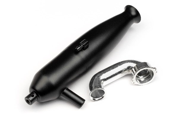 HPI Black Exhaust Pipe & Manifold .28 i gruppen LEGETØJ, BØRN & BABY / Radiostyrede / Reservedele & Ekstra Tilbehør / HPI / Motorer / Tilbehør hos TP E-commerce Nordic AB (A01848)