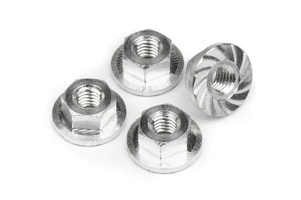 HPI Serrated Flange Nut M4X10.8Mm (4Pcs) i gruppen LEGETØJ, BØRN & BABY / Radiostyrede / Reservedele & Ekstra Tilbehør / HPI / Skruer / Befæstning / Møtrikker hos TP E-commerce Nordic AB (A02110)