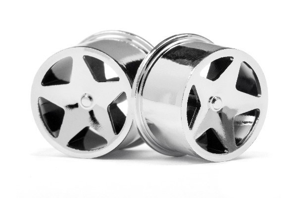 HPI Q32 Super Star Wheel Set F/R Chrome18X10/18X14/ X4 i gruppen LEGETØJ, BØRN & BABY / Radiostyrede / Reservedele & Ekstra Tilbehør / HPI / Reservedele & Tuning / Drivliner hos TP E-commerce Nordic AB (A02594)