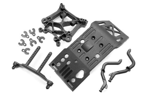 HPI Skid Plate/Body Mount/Shock Tower Set i gruppen LEGETØJ, BØRN & BABY / Radiostyrede / Reservedele & Ekstra Tilbehør / HPI / Reservedele & Tuning / Kabinet dele hos TP E-commerce Nordic AB (A03641)