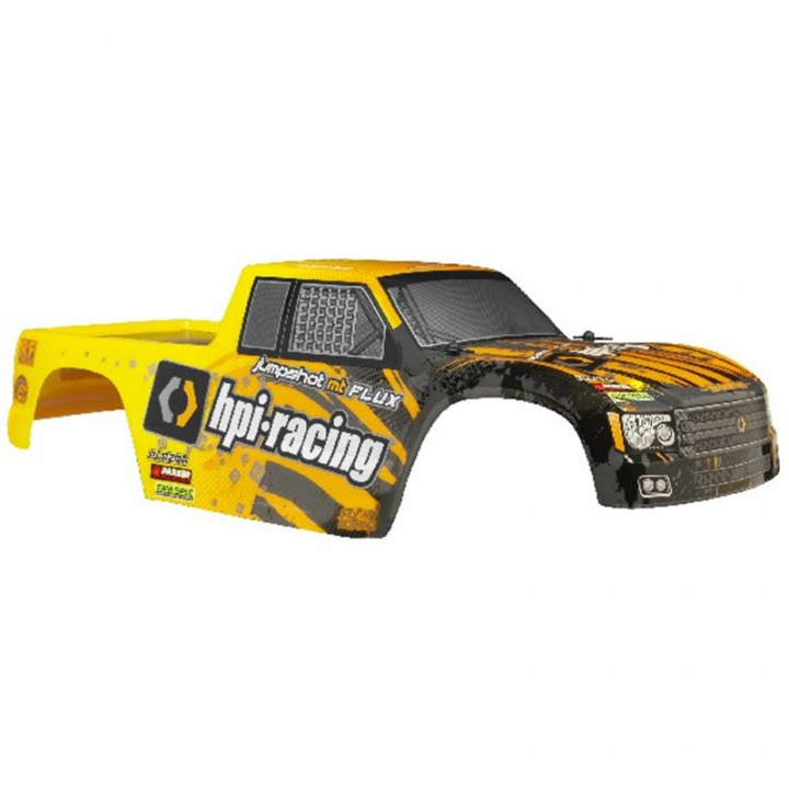 HPI Jumpshot MT Body Shell - Yellow i gruppen LEGETØJ, BØRN & BABY / Radiostyrede / Reservedele & Ekstra Tilbehør / HPI / Car Bodies og tilbehør / Malede Bodies hos TP E-commerce Nordic AB (A04569)