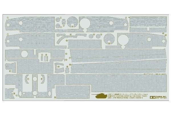 Tamiya 1/35 TigerI Mid-Late Zimmerit coating Sheet i gruppen SPORT, FRITID & HOBBY / Hobby / Plastik modeller / Militære køretøjer (land) hos TP E-commerce Nordic AB (A06549)