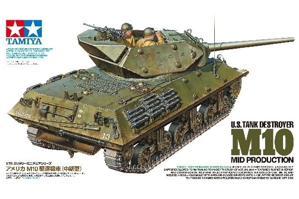 Tamiya 1/35 US M10 Mid Production i gruppen SPORT, FRITID & HOBBY / Hobby / Plastik modeller / Militære køretøjer (land) hos TP E-commerce Nordic AB (A06668)