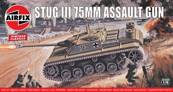 Airfix Stug III 75mm Assault Gun i gruppen SPORT, FRITID & HOBBY / Hobby / Plastik modeller / Militære køretøjer (land) hos TP E-commerce Nordic AB (A06802)