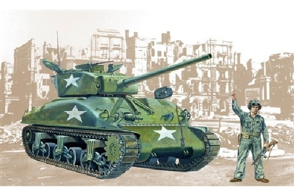 Italeri 1:35 M4 A1 SHERMAN i gruppen SPORT, FRITID & HOBBY / Hobby / Plastik modeller / Militære køretøjer (land) hos TP E-commerce Nordic AB (A07056)