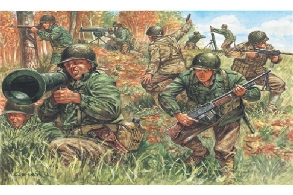 Italeri 1:72 American Infantry (WWII) i gruppen SPORT, FRITID & HOBBY / Hobby / Plastik modeller / Militære køretøjer (land) hos TP E-commerce Nordic AB (A07065)