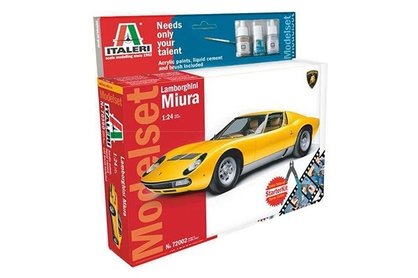 Italeri 1:24 LAMBORGHINI MIURA i gruppen SPORT, FRITID & HOBBY / Hobby / Plastik modeller / Startsæt/Gavesæt hos TP E-commerce Nordic AB (A07161)