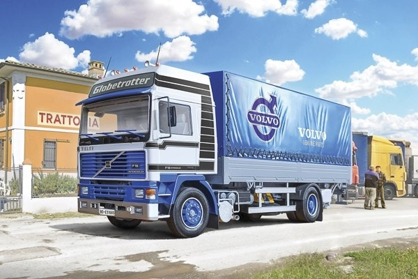 Italeri 1:24 Volvo F16 Globetrotter Canvas with elevator i gruppen SPORT, FRITID & HOBBY / Hobby / Plastik modeller / Biler hos TP E-commerce Nordic AB (A07322)