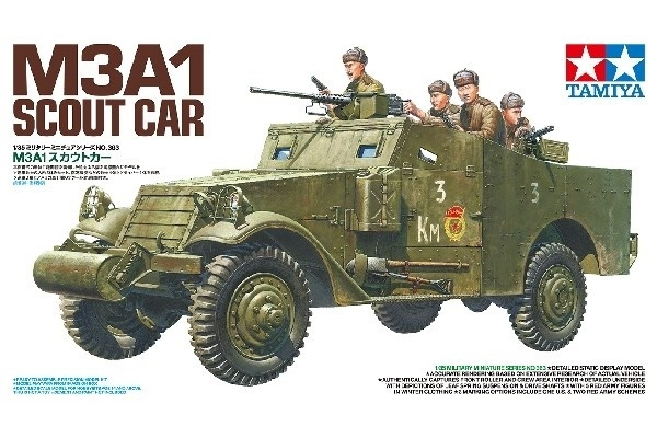 Tamiya 1/35 M3A1 Scout Car i gruppen SPORT, FRITID & HOBBY / Hobby / Plastik modeller / Militære køretøjer (land) hos TP E-commerce Nordic AB (A07364)