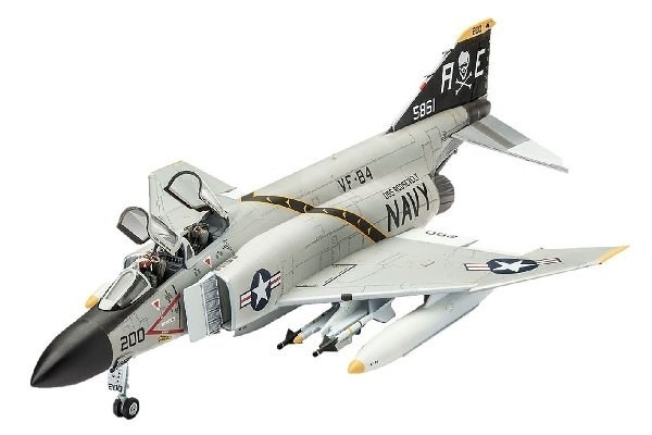 Revell Model Set F-4J Phantom II i gruppen SPORT, FRITID & HOBBY / Hobby / Plastik modeller / Startsæt/Gavesæt hos TP E-commerce Nordic AB (A08067)