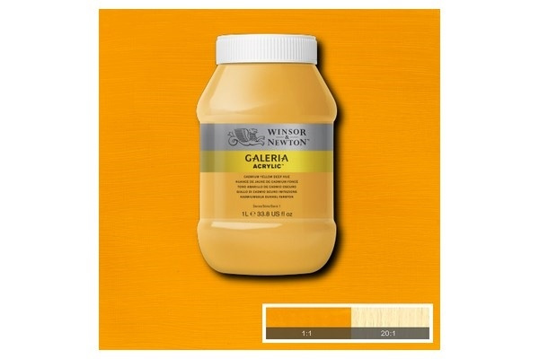 WINSOR Galeria Acrylic 1L Cad Yellow Deep Hue 115 i gruppen SPORT, FRITID & HOBBY / Hobby / Mal & Tegn / Kunstnerfarver / Acryl hos TP E-commerce Nordic AB (A08898)