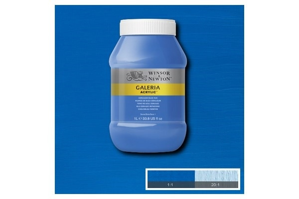 WINSOR Galeria Acrylic 1L Cerulean Blue Hue 138 i gruppen SPORT, FRITID & HOBBY / Hobby / Mal & Tegn / Kunstnerfarver / Acryl hos TP E-commerce Nordic AB (A08899)