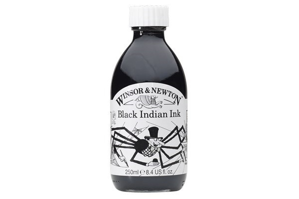 WINSOR Drawing Ink 030 Black Indian ink 250 ml i gruppen SPORT, FRITID & HOBBY / Hobby / Mal & Tegn / Kunstnerfarver / Blæk hos TP E-commerce Nordic AB (A08950)