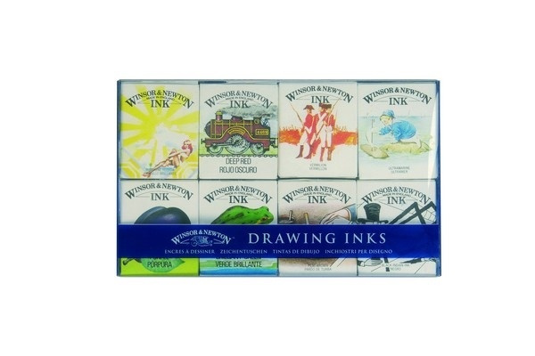 WINSOR Drawing Ink William Collection 8x14 ml i gruppen SPORT, FRITID & HOBBY / Hobby / Mal & Tegn / Kunstnerfarver / Blæk hos TP E-commerce Nordic AB (A08955)