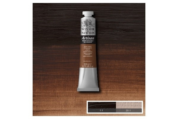 WINSOR Artisan water mix oil 200ml burnt umber 076 i gruppen SPORT, FRITID & HOBBY / Hobby / Mal & Tegn / Kunstnerfarver / Oliemaling hos TP E-commerce Nordic AB (A08967)