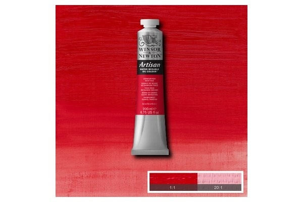 WINSOR Artisan water mix oil 200ml cad. red deep hue 098 i gruppen SPORT, FRITID & HOBBY / Hobby / Mal & Tegn / Kunstnerfarver / Oliemaling hos TP E-commerce Nordic AB (A08993)