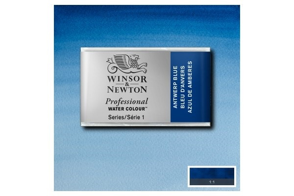 WINSOR Watercolour proff pan Antwerp Blue 010 i gruppen SPORT, FRITID & HOBBY / Hobby / Mal & Tegn / Kunstnerfarver / Akvarel farver hos TP E-commerce Nordic AB (A09104)