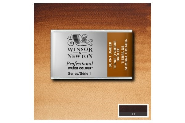 WINSOR Watercolour proff pan Burnt Umber 076 i gruppen SPORT, FRITID & HOBBY / Hobby / Mal & Tegn / Kunstnerfarver / Akvarel farver hos TP E-commerce Nordic AB (A09107)