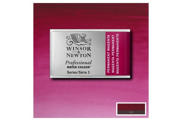 WINSOR Watercolour proff pan Perm Magenta 489 i gruppen SPORT, FRITID & HOBBY / Hobby / Mal & Tegn / Kunstnerfarver / Akvarel farver hos TP E-commerce Nordic AB (A09138)