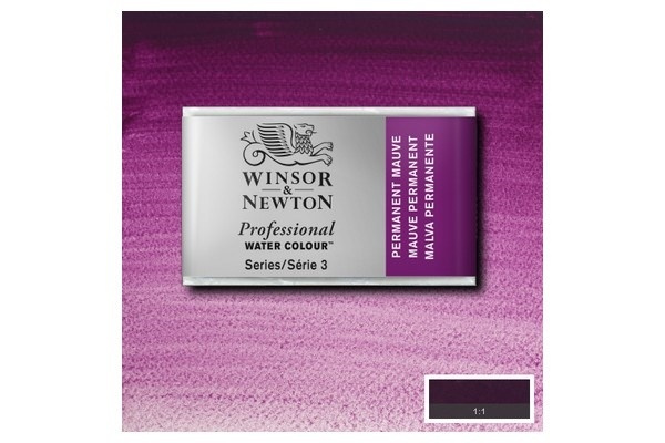 WINSOR Watercolour proff pan Perm Mauve 491 i gruppen SPORT, FRITID & HOBBY / Hobby / Mal & Tegn / Kunstnerfarver / Akvarel farver hos TP E-commerce Nordic AB (A09139)