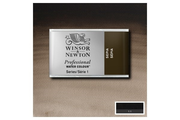 WINSOR Watercolour proff pan Sepia 609 i gruppen SPORT, FRITID & HOBBY / Hobby / Mal & Tegn / Kunstnerfarver / Akvarel farver hos TP E-commerce Nordic AB (A09149)