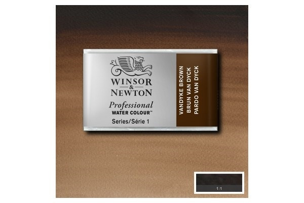 WINSOR Watercolour proff pan Vandyke Brown 676 i gruppen SPORT, FRITID & HOBBY / Hobby / Mal & Tegn / Kunstnerfarver / Akvarel farver hos TP E-commerce Nordic AB (A09155)