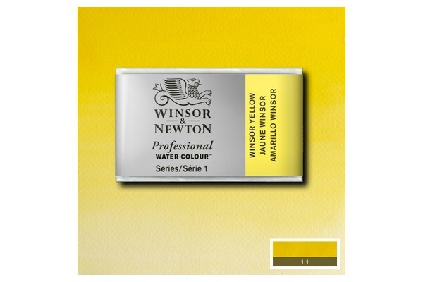 WINSOR Watercolour proff pan Winsor Yellow 730 i gruppen SPORT, FRITID & HOBBY / Hobby / Mal & Tegn / Kunstnerfarver / Akvarel farver hos TP E-commerce Nordic AB (A09162)